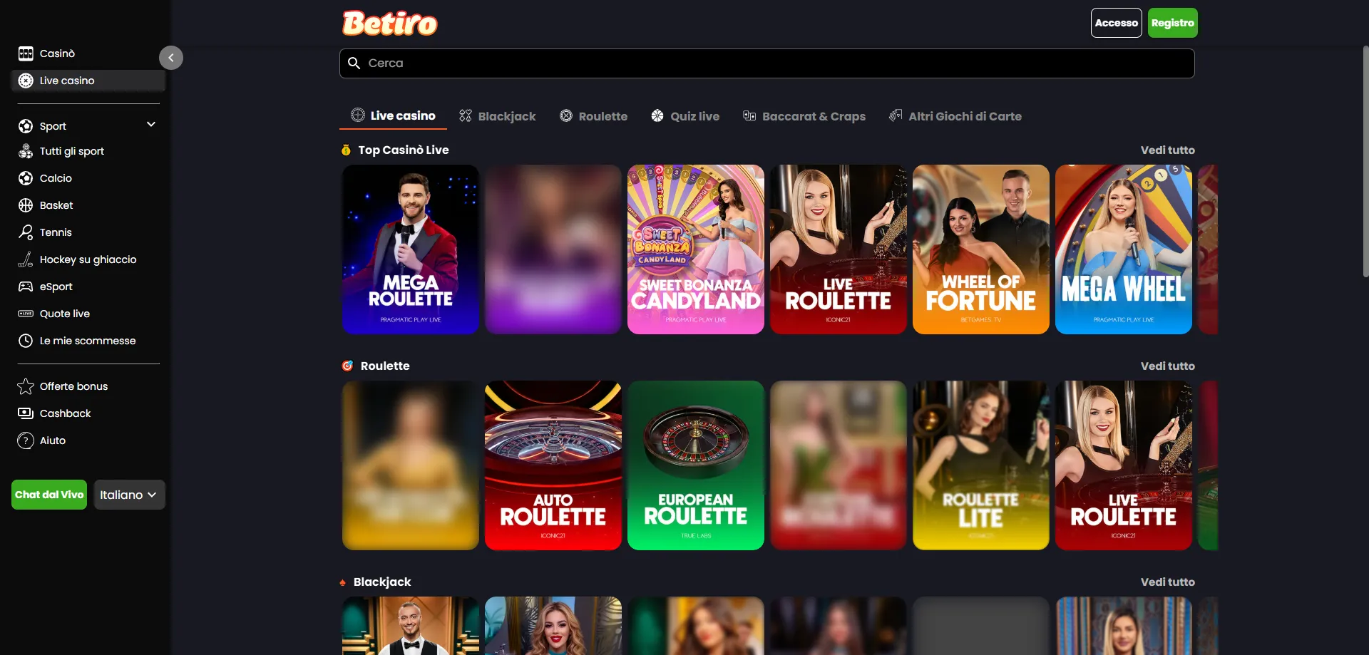 Betiro Casino metodi di deposito – pagamenti sicuri e istantanei