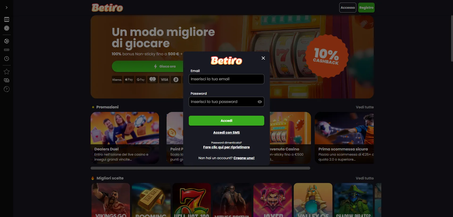 Betiro Casino verifica identità KYC – processo sicuro e veloce